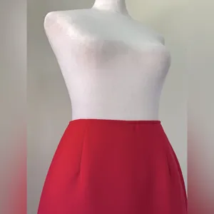 XOXO Solid Red A-Line Mini Skirt thumbnail 6