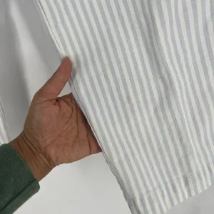 Gap Slim City Cropped‎ Pants Womens 8 White Blue Striped Cotton Tapered Leg thumbnail 15