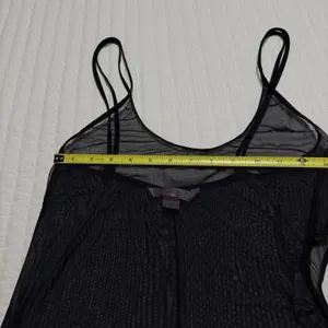 Victoria's Secret Bead Sequin Black Mesh Slip Side Cutout Sheer Lingerie Medium thumbnail 4
