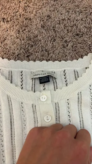 American Eagle Outfitters long sleeve rived top thumbnail 6