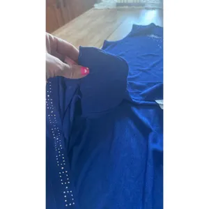 C.O.C. USA Royal Blue Rhinestone Maxi Dress and Jacket Set XL‎ thumbnail 5