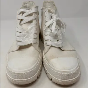 Unr8ed Women's White High Top Zip Up Sneakers Size‎ 8 thumbnail 2