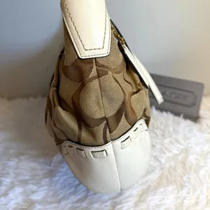 y2k COACH Brown Cream Signature Ergo Hobo Shoulder Bag thumbnail 5