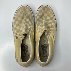 Vans‎ yellow checkered slip on sneakers unisex sizing thumbnail 5