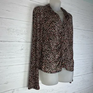 Sweet Rain mesh button front women's top size XL 90's style thumbnail 3