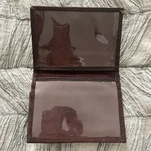 Vintage Leather Card Holder Brown thumbnail 3