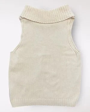 Pants Store Cream Cowl Neck Sleeveless Sweater Vest Womens Size M Comfy‎ Casual thumbnail 1