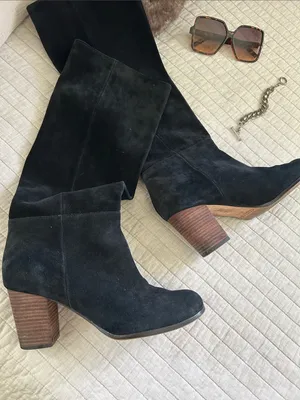 Cole Haan Cassidy Tall black suede heeled boot nike air 9 boho thumbnail 3