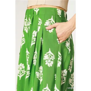 Umgee Floral Pleated Wide-Leg‎ Pants thumbnail 4