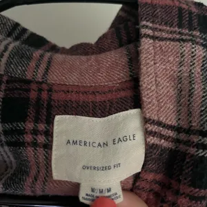 American Eagle Outfitters Pink and Black Plaid Shirt thumbnail 2