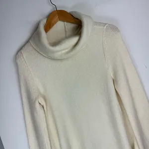 Anthropologie Akemi Kin Wool Alpaca Turtleneck Sweater Sz Small Fringe Trim thumbnail 5