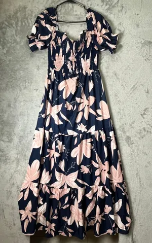 Baltic Born Lydia Maxi Dress Women’s Medium Navy Blush Floral Wedding Guest New thumbnail 1