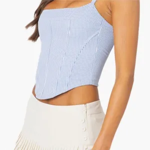edikted blue striped corset tank XS thumbnail 1