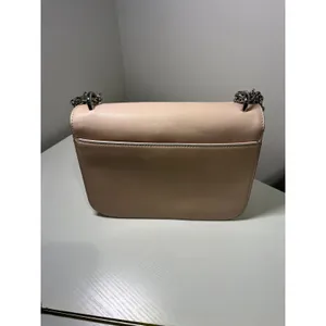 Pale Pink Vegan Faux Leather Chain Strap‎ Crossbody Bag Structured Flap Handbag thumbnail 6