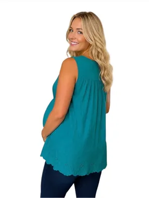 Isabel by Ingrid & Isabel Teal Maternity Top L NWT thumbnail 2