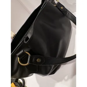 FRYE AND CO. Black Satchel Double Handles Detachable Strap Zipper Brass Hardware thumbnail 4