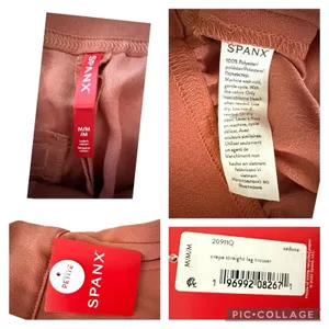 NEW SPANX Carefree Crepe Trouser Straight Wide Leg Sedona Size Medium Petite thumbnail 13