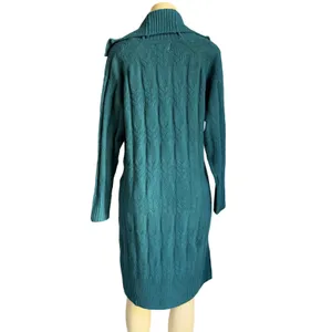 NWT Pink Rose Long Cable Knit Button Front Duster Cardigan Dress Coatigan S thumbnail 2