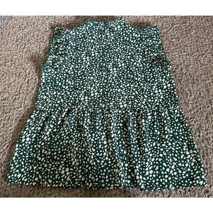 Angashion Women's Green‎ White Ruffle Short Sleeve Blouse Size XL thumbnail 5