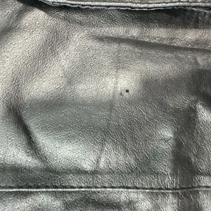 Vintage Wilda Black Genuine Leather Vest Motorcycle Riding Vest Size M EUC thumbnail 5