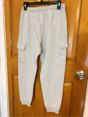 Women's Light Gray Drawstring Jogger Pants Size M thumbnail 3