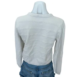 CeCe Off White Scarf Cardigan Sweater MEDIUM Business Casual Career Work $90 thumbnail 12