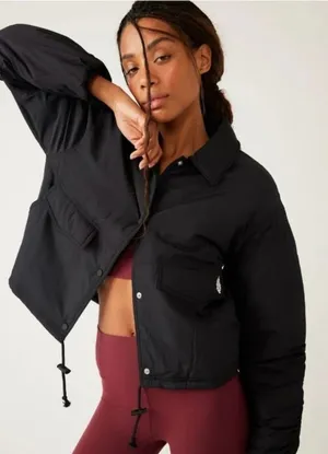 Free People Movement Off The Bleachers Coaches Puffer Jacket thumbnail 1