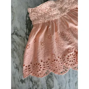 FREE PEOPLE Scalloped Hem High Rise Floral Cutout Embroidered Coquette Shorts XS thumbnail 6