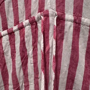 Rails Ren Drawstring Waist Mini Dress Seville Pink White Strip Sz‎ Small Linen thumbnail 8