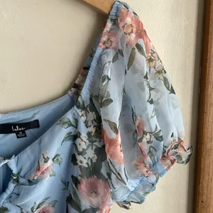 Lulus Precious Perspective Light Blue Floral Puff Sleeve Mini Dress thumbnail 5