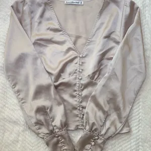 Abercrombie & Fitch Satin Blouse - Light Tan thumbnail 1