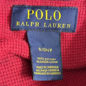Polo Ralph Lauren‎ Waffle Knit Thermal Shirt Small Buffalo Holiday Festive Warm thumbnail 6