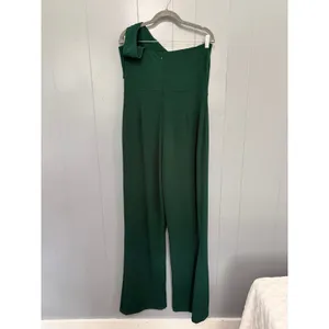 NEW Lulus Devoted to Fun Hunter Green One-Shoulder Sleeveless Jumpsuit XL thumbnail 4