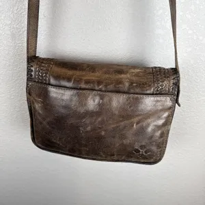 Patricia Nash Womens‎ Beaumont Flap Crossbody Brown Tooled Saddle Leather thumbnail 5