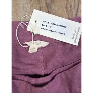 NWT Sim & Sam Wissfull Mauve Pleated Front Mini Wrap Skirt Urban Sample Size M thumbnail 2