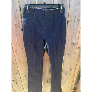 New!‎ $148 SPANX Denim Demi Boot Raw Indigo High Waist Flare Jeans Sz Small thumbnail 5