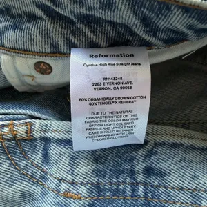 Reformation Cynthia High Rise Straight Jean Star Embroidered Sloane Size 28 thumbnail 10