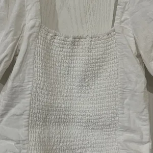 FINAL PRICE Abercrombie & Fitch White Puff Sleeve Blouse thumbnail 8