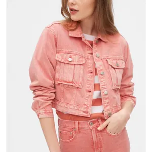 GAP sz S Oversized Pink Washed Denim Jean Jacket Baggy Streetwear Heavy Staple thumbnail 2