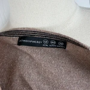 Atmosphere brown button up cardigan thumbnail 4