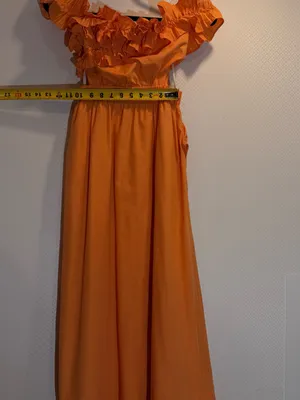 Sovere Ruffled Rapture Maxi Dress One-Shoulder Orange Maxi Dress thumbnail 7