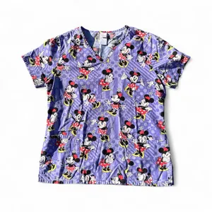 Disney Minnie Mouse Light Purple Scrub Top thumbnail 1