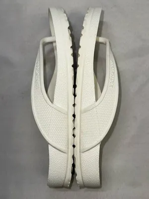 Birkenstock White Rubber Toe Post Thong Size 8 Women Size 6 Men thumbnail 7