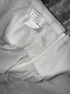 NEW Dessy Collection Floral Strapless Bustier Bodice Satin Sage Cottage Rose Gow thumbnail 7