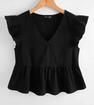 Women Vacation Peplum Butterfly Sleeve thumbnail 1