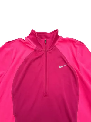 Nike Dri-FIT Running Quarter Zip Pullover Pink Women’s Large Athletic Top thumbnail 6