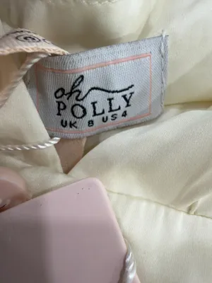 Oh Polly Cream One-Shoulder Long Sleeve Ruched Mini Dress thumbnail 3