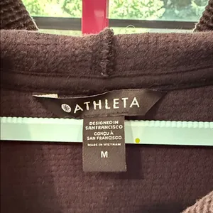 Athleta Dark Brown Hooded Top thumbnail 2