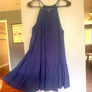 2 /$30 Hyfve Hyfve Hyfve denim linen dress mini size Large coastal thumbnail 5