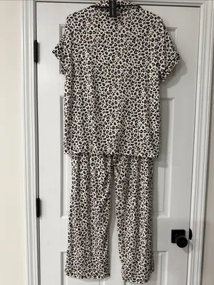 TART INTIMATES Leopard Print Pajama Set Size L women Pants Top thumbnail 6